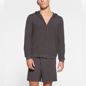 NWT Skims Men’s Jersey Lounge Zip-Up Hoodie Shale Size XL NWT